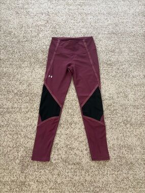 Under Armour Burgundy & Black Women's Training Leggings